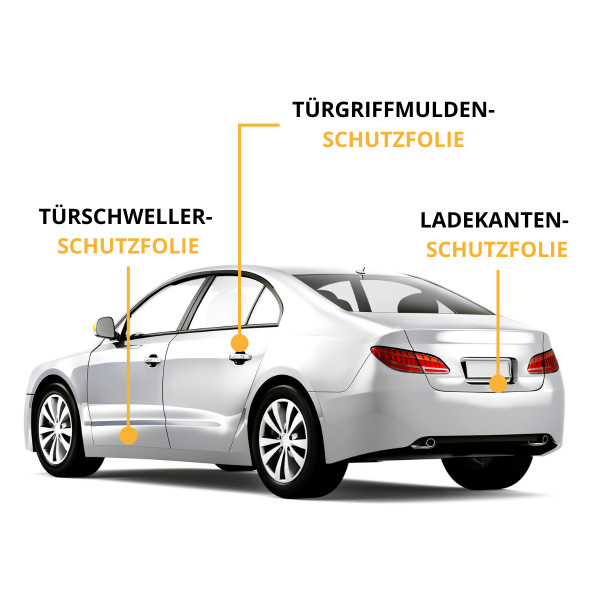 Türschwellerschutzfolie - transparent - VW POLO (6R) 4-Türer ab 2009
