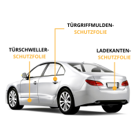 Ladekantenschutzfolie - schwarz - Hyundai Accent 3-Türer ab 2006