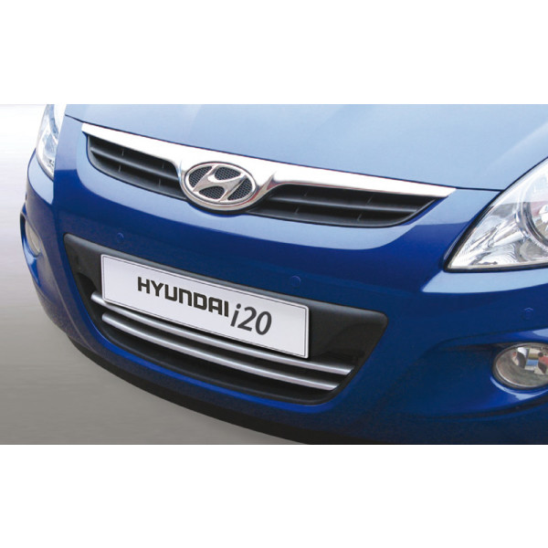 Dekorleisten, Hyundai i20, für Stoßstangengrill, ABS silber, 2-teilig
