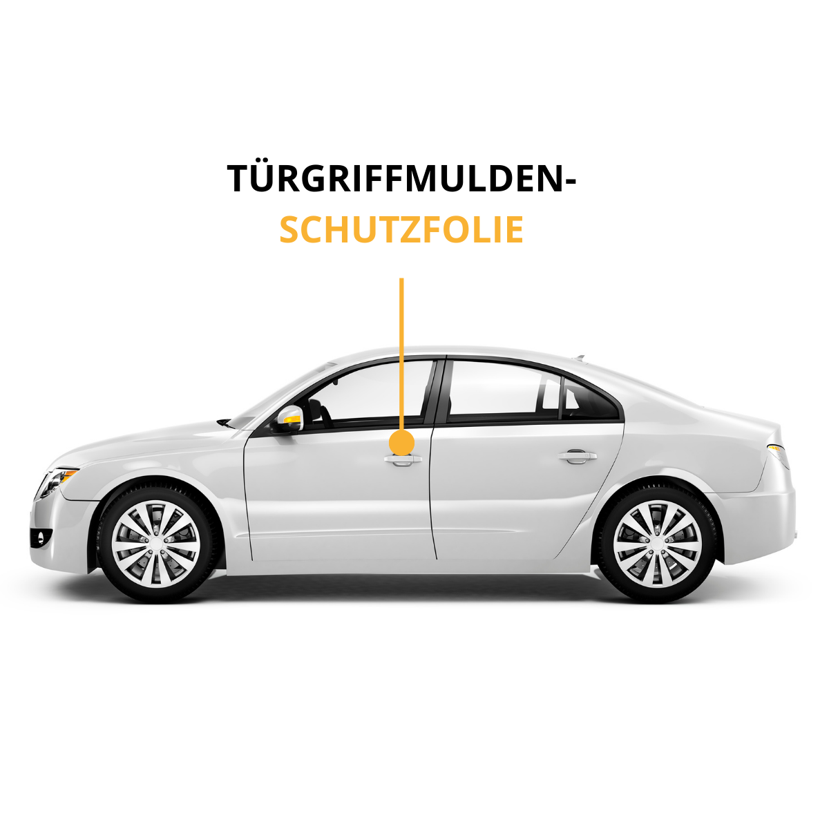 SCHUTZFOLIE AUFKLEBER TÜRGRIFF Griffmulde / Volkswagen - Golf 7